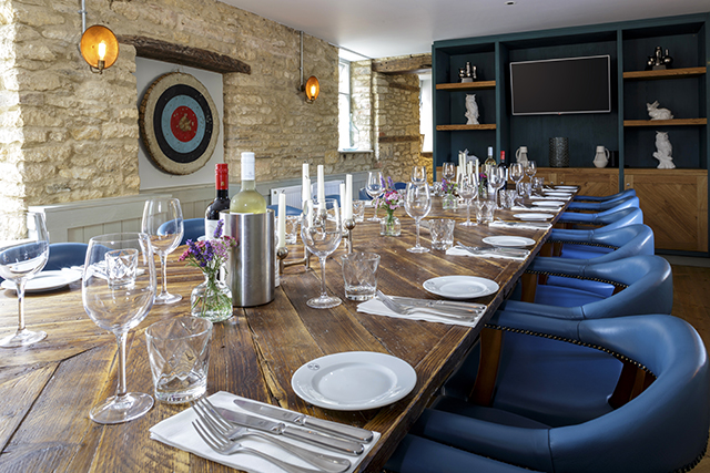 Private dining at The Old Stocks Inn, Cotswolds