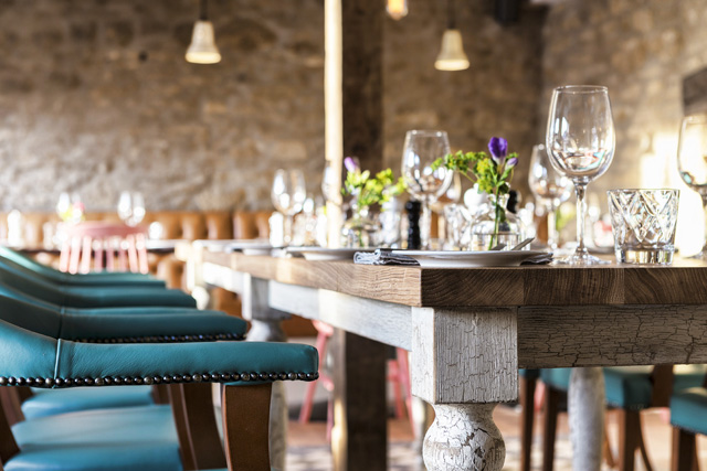 Fine dining at The Old Stocks Inn, Stow-on-the-Wold