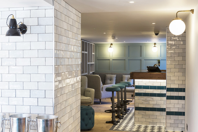 Newly refurbished bar at The Old Stocks Inn, Cotswolds