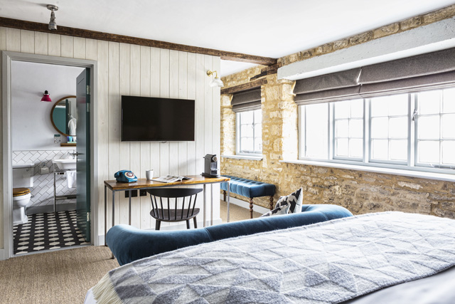 Boutique Cotswold hotel rooms, The Old Stocks Inn, Stow