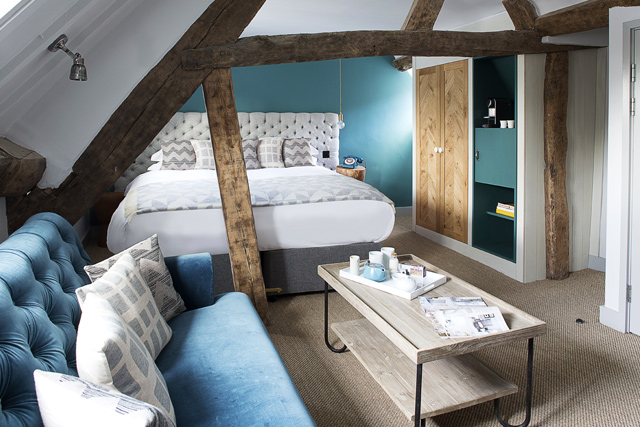 Boutique Cotswold hotel rooms, The Old Stocks Inn, Stow