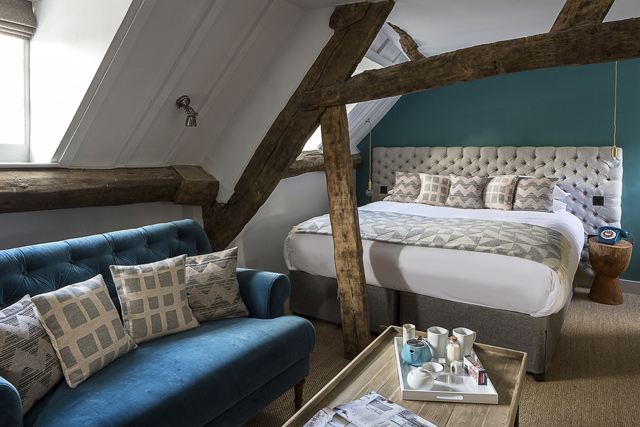 Boutique Cotswold hotel rooms, The Old Stocks Inn, Stow