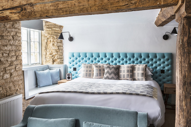 Boutique Cotswold hotel rooms, The Old Stocks Inn, Stow