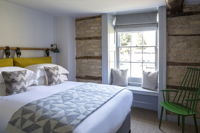 Spacious hotel rooms at The Old Stocks Inn, Cotswolds